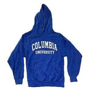 Vintage MV Sport Pro-Weave Columbia University Blue Hoodie Men's Small Rare